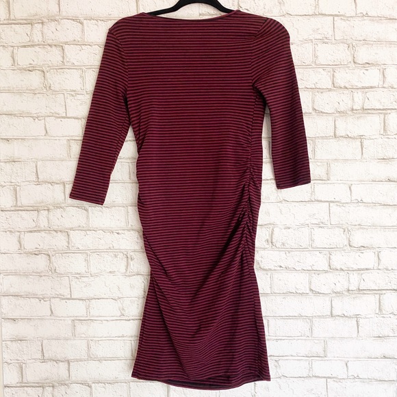 NWT Isabel Striped 3/4 Sleeve Maternity Dress - Picture 2 of 4